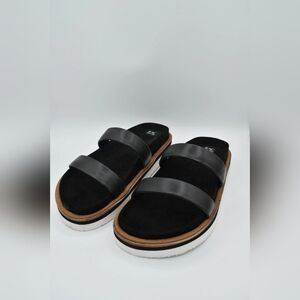 Black Leather Men's Sandals
